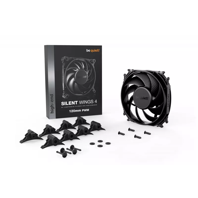 be quiet SILENT WINGS 4 | 120mm PWM Arvutikorpuse ventilaator 12 cm Must 1 tk