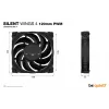 be quiet SILENT WINGS 4 | 120mm PWM Arvutikorpuse ventilaator 12 cm Must 1 tk