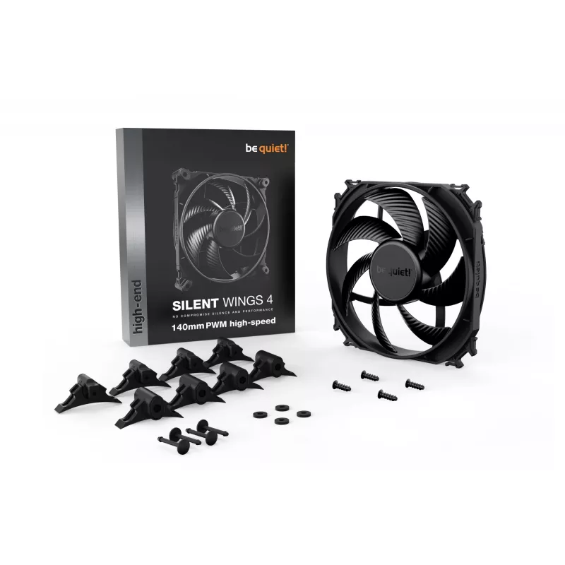 be quiet SILENT WINGS 4 | 140mm PWM suure kiirusega arvutikorpuse ventilaator 14 cm Must 1 tk