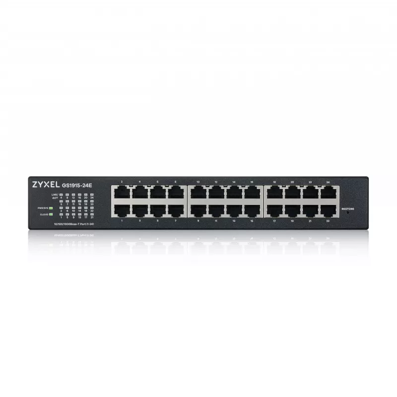 Hallatav lüliti Zyxel GS1915-24E L2 Gigabit Ethernet 24 porti 1U must