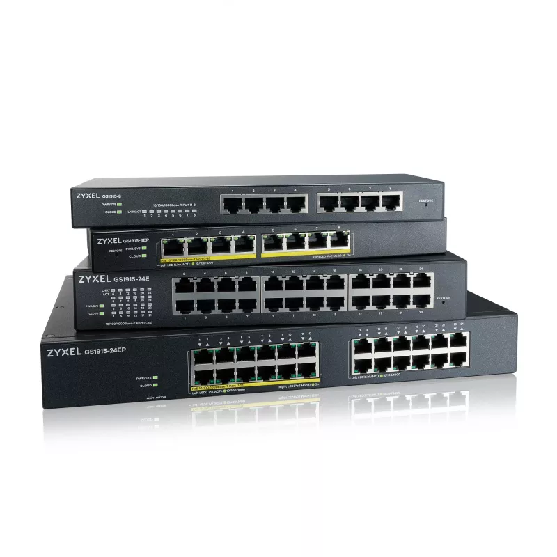 Zyxel GS1915-24EP Hallatav L2 Gigabit Ethernet (10/100/1000) Power over Ethernet (PoE) 1U Must