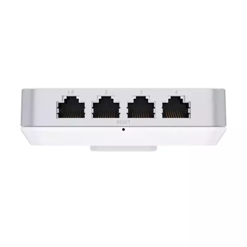 Pöördpunkt UBIQUITI Unifi 6 Seina-sisene U6-IW — kaheribaline 2,4/5 GHz, 4800 Mbit/s, 5x RJ-45, PoE, valge