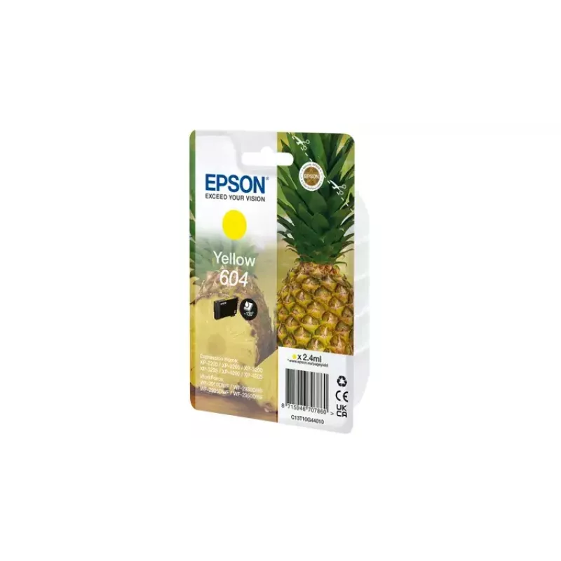 Epson 604 tindikassett 1 tk Originaal Standardtootlus Kollane