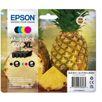 Epson 604XL tindikassett 4 tk Originaal Kõrge (XL) tootlikkusega Must, tsüaan, magenta, Kollane
