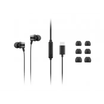 Lenovo 4XD1J77351 kõrvaklapid / peakomplekt Juhtmega Kõrvasisesed Kontor / kõnekeskus USB USB-C Must