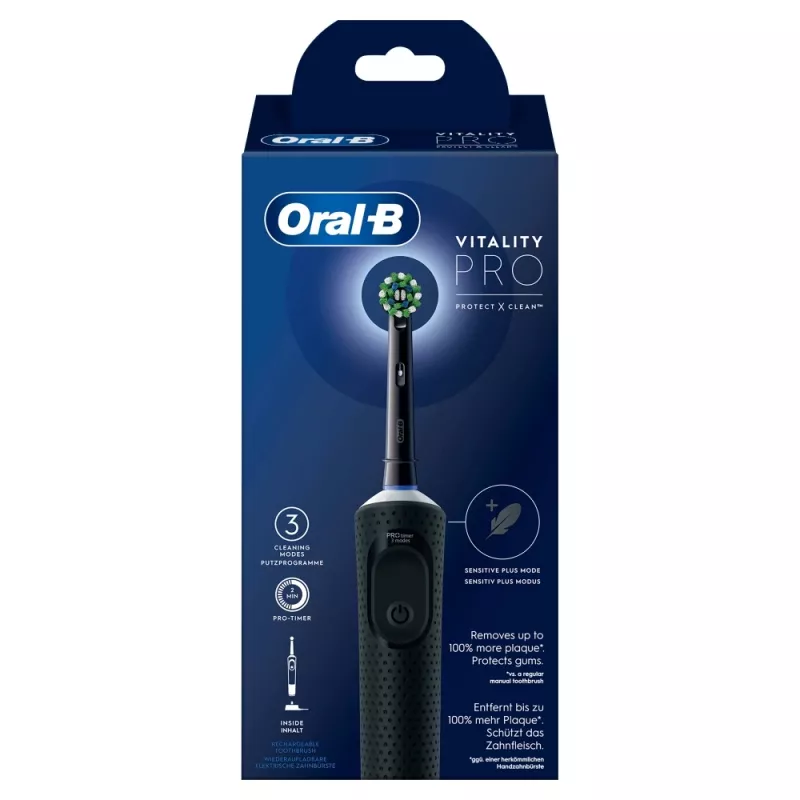 Oral-B Vitality Pro Täiskasvanutele pöörlev hambahari Must