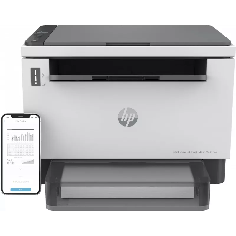 HP LaserJet Tank MFP 2604dw printer, laser, mustvalge printimine, 600 x 600 DPI, A4, otseprintimine, hall