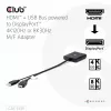 CLUB3D HDMI + Micro USB to DisplayPort™ 4K120Hz või 8K30Hz M/F aktiivne adapter