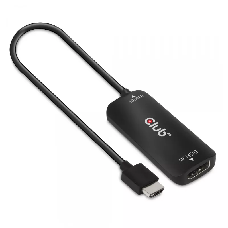 CLUB3D HDMI + Micro USB to DisplayPort™ 4K120Hz või 8K30Hz M/F aktiivne adapter
