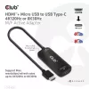 CLUB3D HDMI + Micro USB to USB Type-C 4K120Hz or 8K30Hz M/F Active Adapter