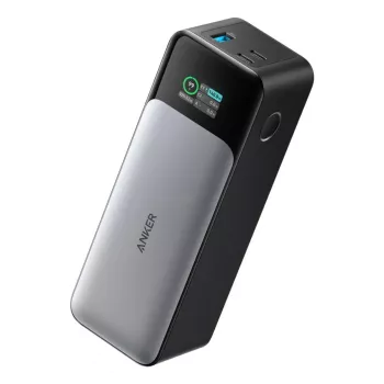 Kaasaskantav laadija Anker 737 (A1289011) — 24000 mAh, 140W, 2× USB-C + 1× USB-A, hõbe/must