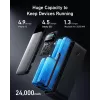 Kaasaskantav laadija Anker 737 (A1289011) — 24000 mAh, 140W, 2× USB-C + 1× USB-A, hõbe/must