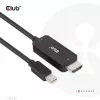 CLUB3D MiniDisplayPort 1.4 HDMI 4K120Hz või 8K60Hz HDR10+ kaabel M/M 1,8m / 6 jalga