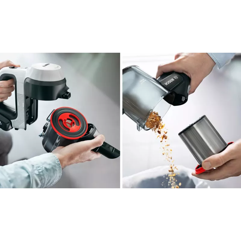 Bosch BCS711XXL juhtmevaba püsttolmuimeja/elektriline luud Aku Kuivpuhastus Kotita 0,3 l Valge 3 Ah