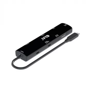 CLUB3D USB4™ Gen3x2 Type-C, 6-ühes jaotur HDMI™ 8K60Hz või 4K120Hz, 2xUSB Typee-A(10G), Ethernet RJ45(2.5G) ja 2xUSB Type-C, 1x Data(10G) ja 1xPD3.0 laadimine 100 W