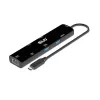 CLUB3D USB4™ Gen3x2 Type-C, 6-ühes jaotur HDMI™ 8K60Hz või 4K120Hz, 2xUSB Typee-A(10G), Ethernet RJ45(2.5G) ja 2xUSB Type-C, 1x Data(10G) ja 1xPD3.0 laadimine 100 W
