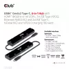 CLUB3D USB4™ Gen3x2 Type-C, 6-ühes jaotur HDMI™ 8K60Hz või 4K120Hz, 2xUSB Typee-A(10G), Ethernet RJ45(2.5G) ja 2xUSB Type-C, 1x Data(10G) ja 1xPD3.0 laadimine 100 W
