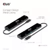 CLUB3D USB4™ Gen3x2 Type-C, 6-ühes jaotur HDMI™ 8K60Hz või 4K120Hz, 2xUSB Typee-A(10G), Ethernet RJ45(2.5G) ja 2xUSB Type-C, 1x Data(10G) ja 1xPD3.0 laadimine 100 W