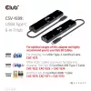 CLUB3D USB4™ Gen3x2 Type-C, 6-ühes jaotur HDMI™ 8K60Hz või 4K120Hz, 2xUSB Typee-A(10G), Ethernet RJ45(2.5G) ja 2xUSB Type-C, 1x Data(10G) ja 1xPD3.0 laadimine 100 W