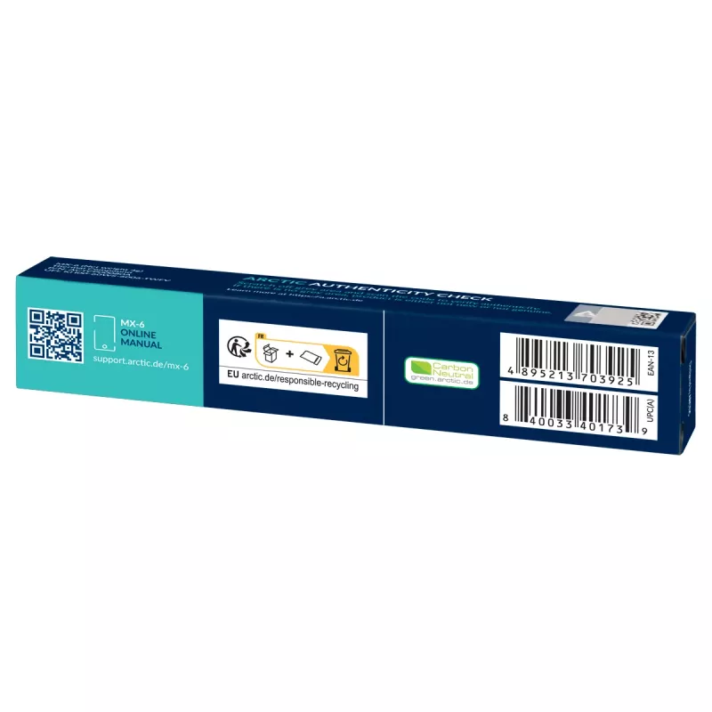 ARCTIC MX-6 ULTIMATE Performance Thermal Paste, termopasta, Hall, 4 g, 1 tk, 24 mm, 120 mm