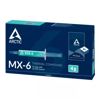 ARCTIC MX-6 ULTIMATE Performance Thermal Paste + MX Cleaner, Termopasta, Hall, 4 g, 1 tk, 66 mm, 120 mm