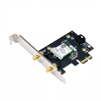 Sisemine WLAN-kaart ASUS PCE-AXE5400 — PCIe, Wi‑Fi 6E kolmeribaline (2,4/5/6 GHz), 2402 Mbps, Bluetooth 5.2