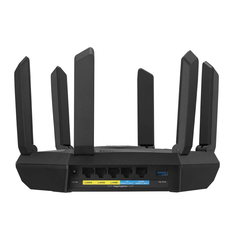 ASUS RT-AXE7800 traadita ruuter Kolmesageduslik (2,4 GHz / 5 GHz / 6 GHz) Must