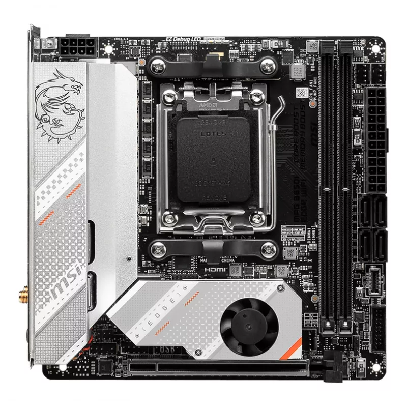 MSI MPG B650I EDGE WIFI emaplaat AMD B650 Socket AM5 mini ATX