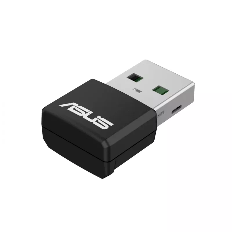 Võrguadapter ASUS USB-AX55 Nano AX1800 Wi‑Fi 6 kaheribaline USB juhtmevaba adapter, 1800 Mbps, must