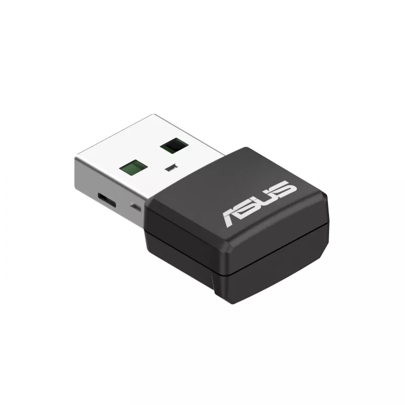 Võrguadapter ASUS USB-AX55 Nano AX1800 Wi‑Fi 6 kaheribaline USB juhtmevaba adapter, 1800 Mbps, must