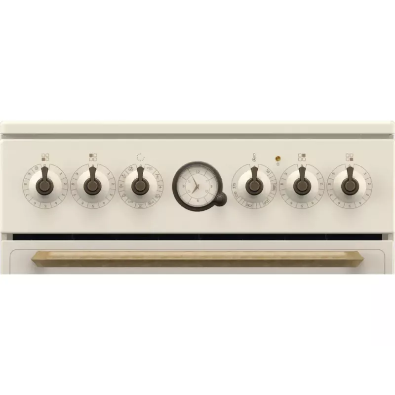 Vabaltseisev pliit Gorenje GECS5B70CLI, elektriline keraamiline pliit 4 tsooni, 70 L ahi, elevandiluu, 500 mm laius