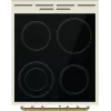 Vabaltseisev pliit Gorenje GECS5B70CLI, elektriline keraamiline pliit 4 tsooni, 70 L ahi, elevandiluu, 500 mm laius