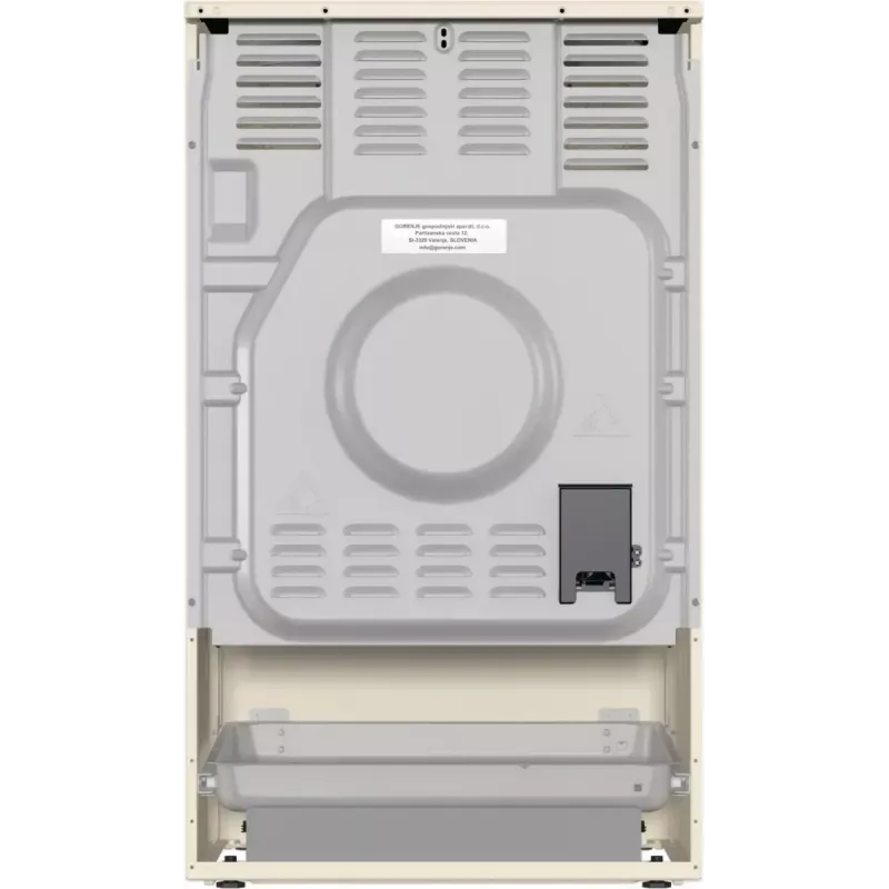 Vabaltseisev pliit Gorenje GECS5B70CLI, elektriline keraamiline pliit 4 tsooni, 70 L ahi, elevandiluu, 500 mm laius