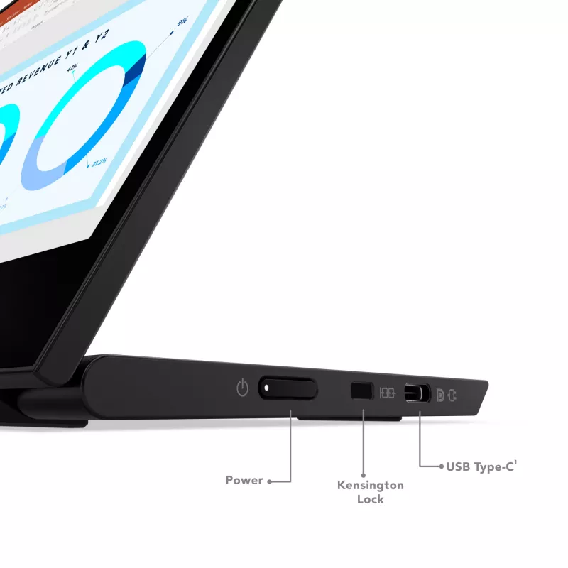 Lenovo ThinkVision M14d monitor, 35,6 cm (14 tolli), 2240 x 1400 pikslit, 2,2K, LED, 8 ms, must