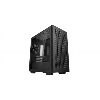 Arvuti korpus DeepCool CH370 Mini Tower — microATX/Mini‑ITX, karastatud klaas, toetab kuni 32 cm GPU-d