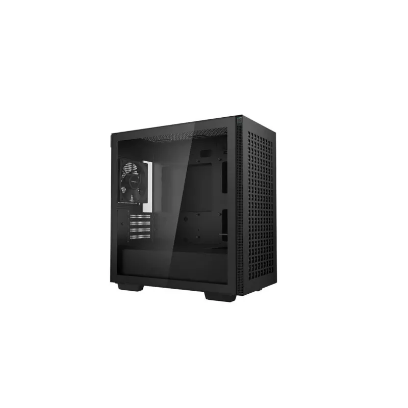 Arvuti korpus DeepCool CH370 Mini Tower — microATX/Mini‑ITX, karastatud klaas, toetab kuni 32 cm GPU-d