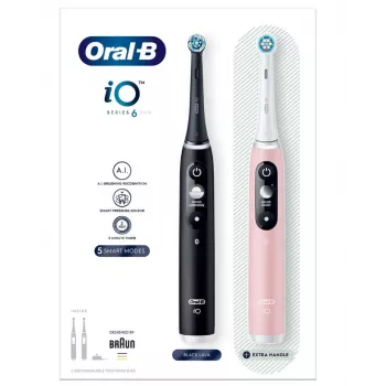 Oral-B iO 6 täiskasvanutele pöörlev hambahari must, roosa