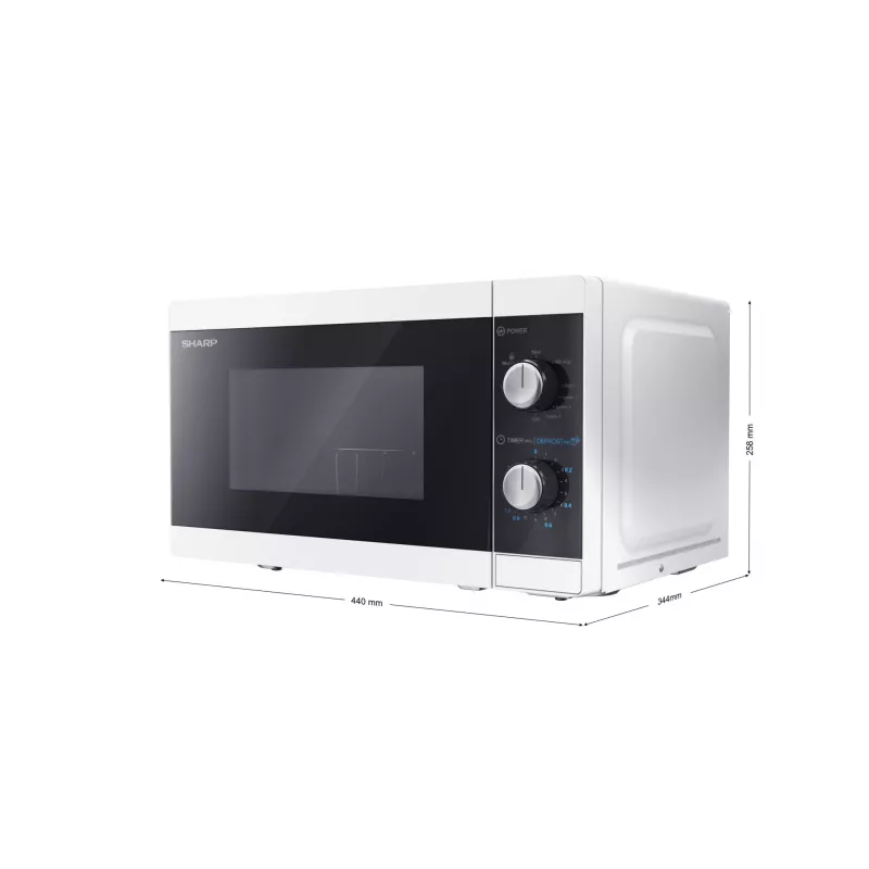 Sharp YC-MG01E-W mikrolaineahi must, valge Grillmikrolaineahi Töötasapind 20 L 800 W