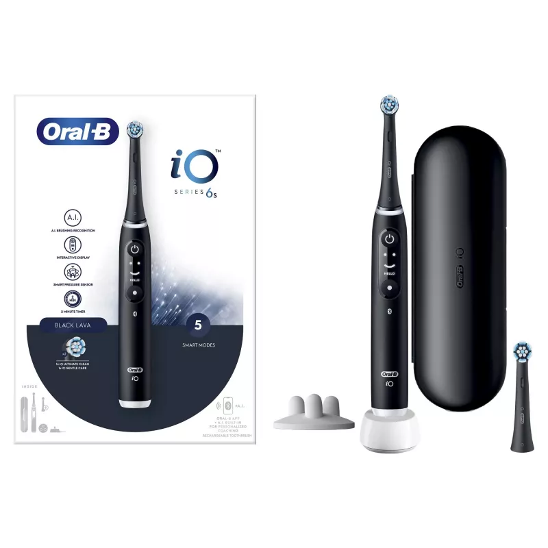 Oral-B iO 6 Täiskasvanutele vibreeriv hambahari Must