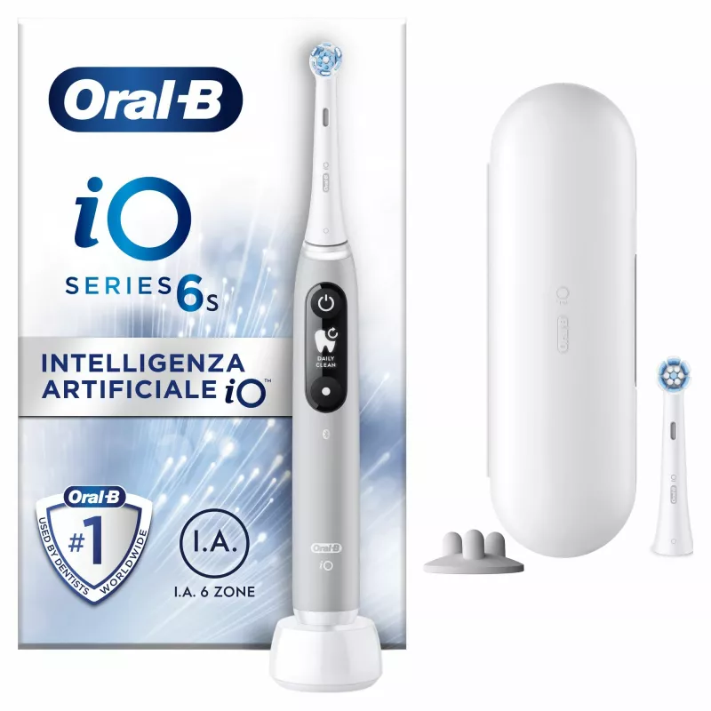 Oral-B iO 6S täiskasvanute vibreeriv elektriline hambahari Hall, Valge
