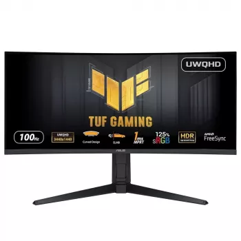 Monitor ASUS TUF Gaming VG34VQEL1A 34 tolli kaarjas LED 3440 x 1440 100 Hz VA 1 ms FreeSync HDR10 USB-hub