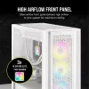 PC korpus Corsair iCUE 5000D RGB Airflow Midi Tower Valge