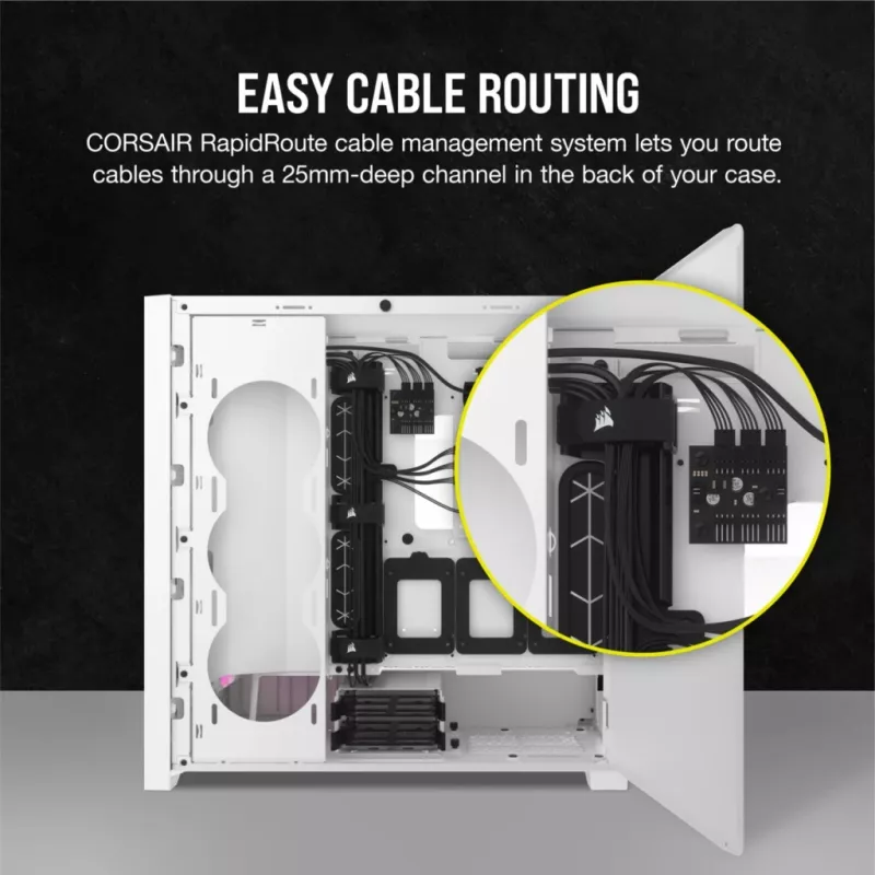 PC korpus Corsair iCUE 5000D RGB Airflow Midi Tower Valge
