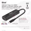 CLUB3D USB Gen2 Type-C HDMI™ 8K60Hz või 4K120Hz HDR10+ DSC1.2 toiteedastusega 3.0 aktiivadapter M/F