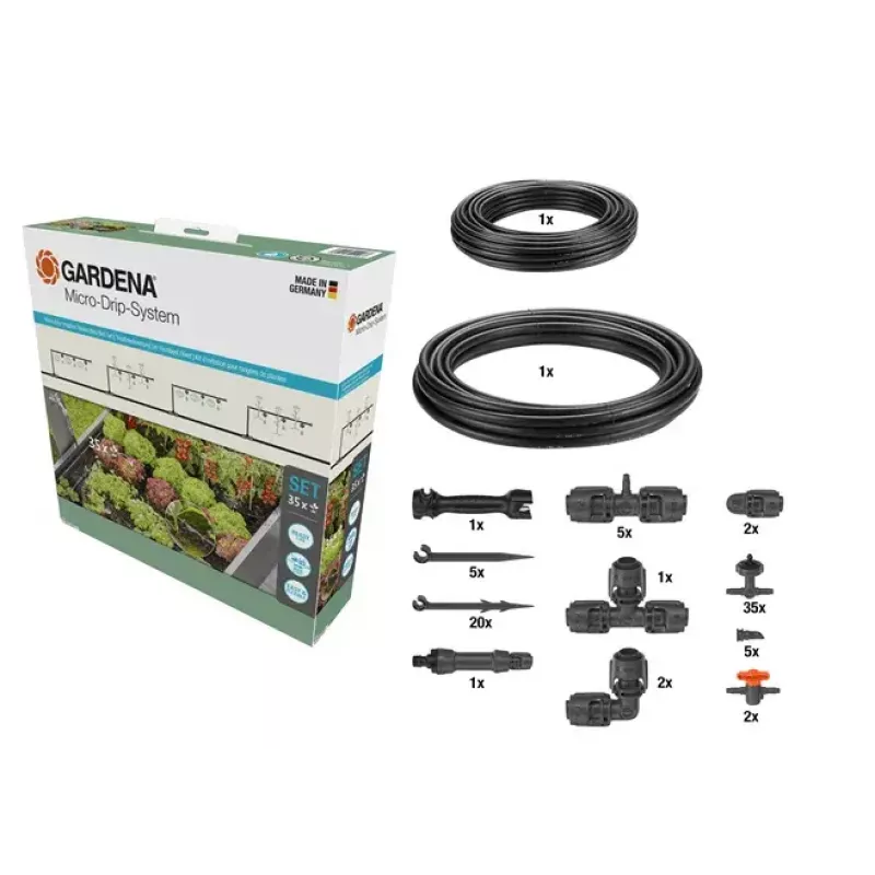 Tilkkastmissüsteem Gardena 13455-20 Vooliku pikkus 15 m Must Roheline