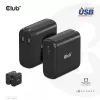 CLUB3D reisilaadija 100 W GaN-tehnoloogia, USB-IF TID sertifitseeritud, üks USB USB-C port, Power Delivery (PD) 3.0 tugi