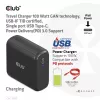 CLUB3D reisilaadija 100 W GaN-tehnoloogia, USB-IF TID sertifitseeritud, üks USB USB-C port, Power Delivery (PD) 3.0 tugi