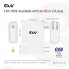CLUB3D reisilaadija 100 W GaN-tehnoloogia, USB-IF TID sertifitseeritud, üks USB USB-C port, Power Delivery (PD) 3.0 tugi
