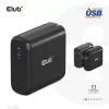 CLUB3D reisilaadija 100 W GaN-tehnoloogia, USB-IF TID sertifitseeritud, üks USB USB-C port, Power Delivery (PD) 3.0 tugi