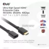 CLUB3D Ultra High Speed HDMI pikenduskaabel 4K120Hz 8K60Hz 48Gbps M/F 1 m / 3.28 ft 30AWG